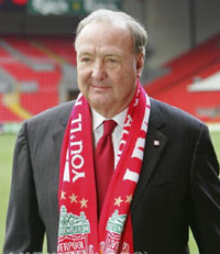 Texas Rangers Owner Tom Hicks with his Liverpool Scarf