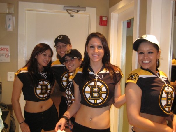 Girls Wearing Bruins Uniform